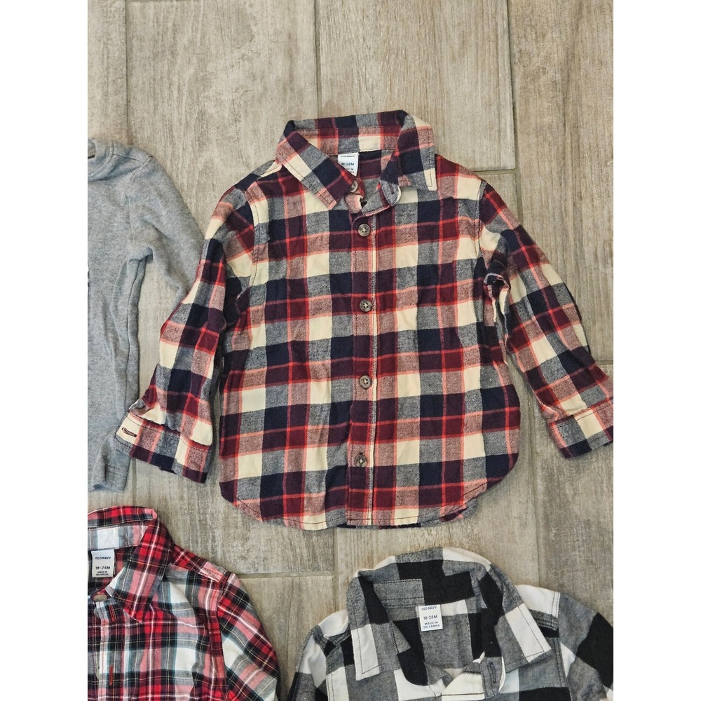 Old Navy Childrens Place Clothing Lot of 11 Kids Size 18-24M Plaid Denim Fall - Picture 7 of 9
